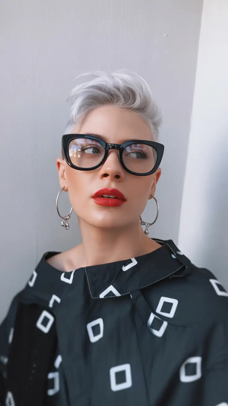 Fall hairstyles for women over 40 Edgy Undercut Pixie