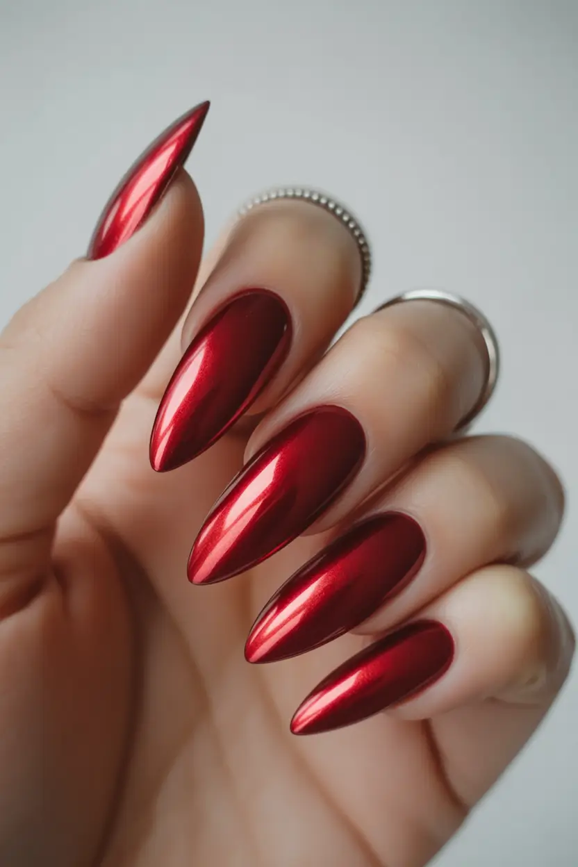 Fall nail trends Crimson Chrome