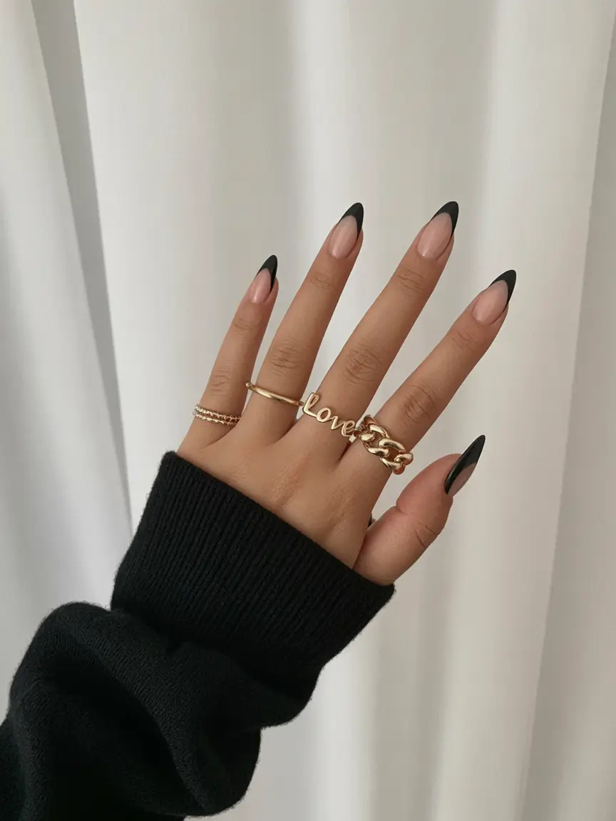 designs french Minimalist Black Tips for Modern Witches