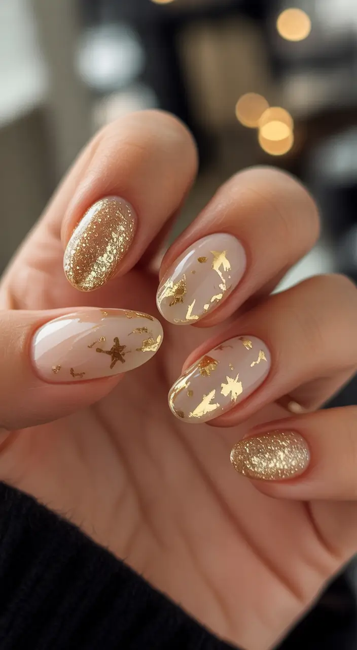 art designs almond Golden Leaves & Glimmer for Crisp Evenings