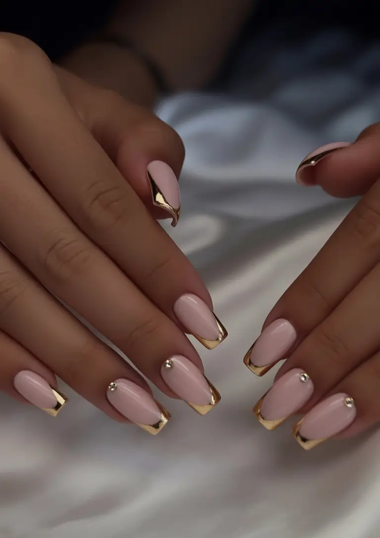 Fall Nail Colors for Brown Skin Golden Edged Perfection