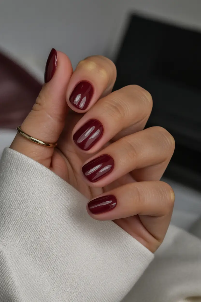 Fall Nail Colors for Brown Skin Classic Wine Elegance