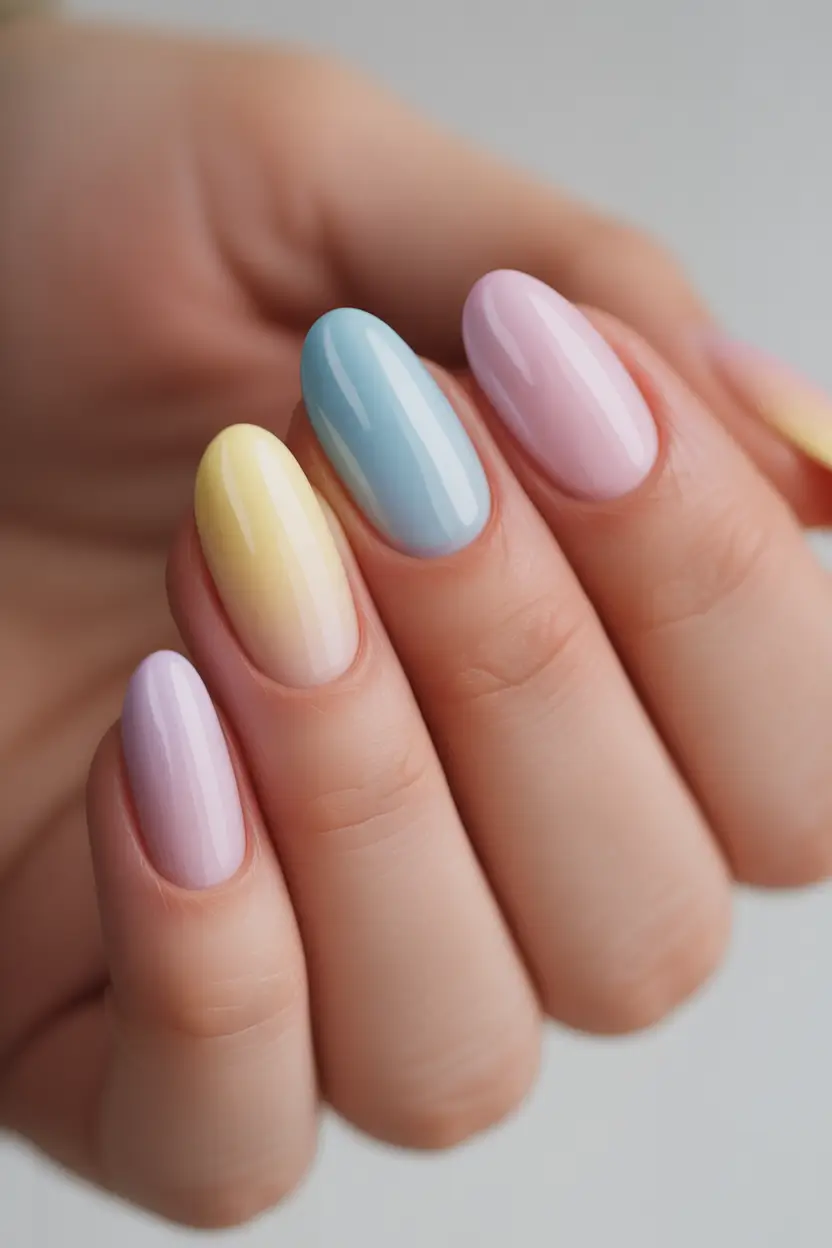 Fall Nail Colors for Brown Skin Pastel Rainbow Glow