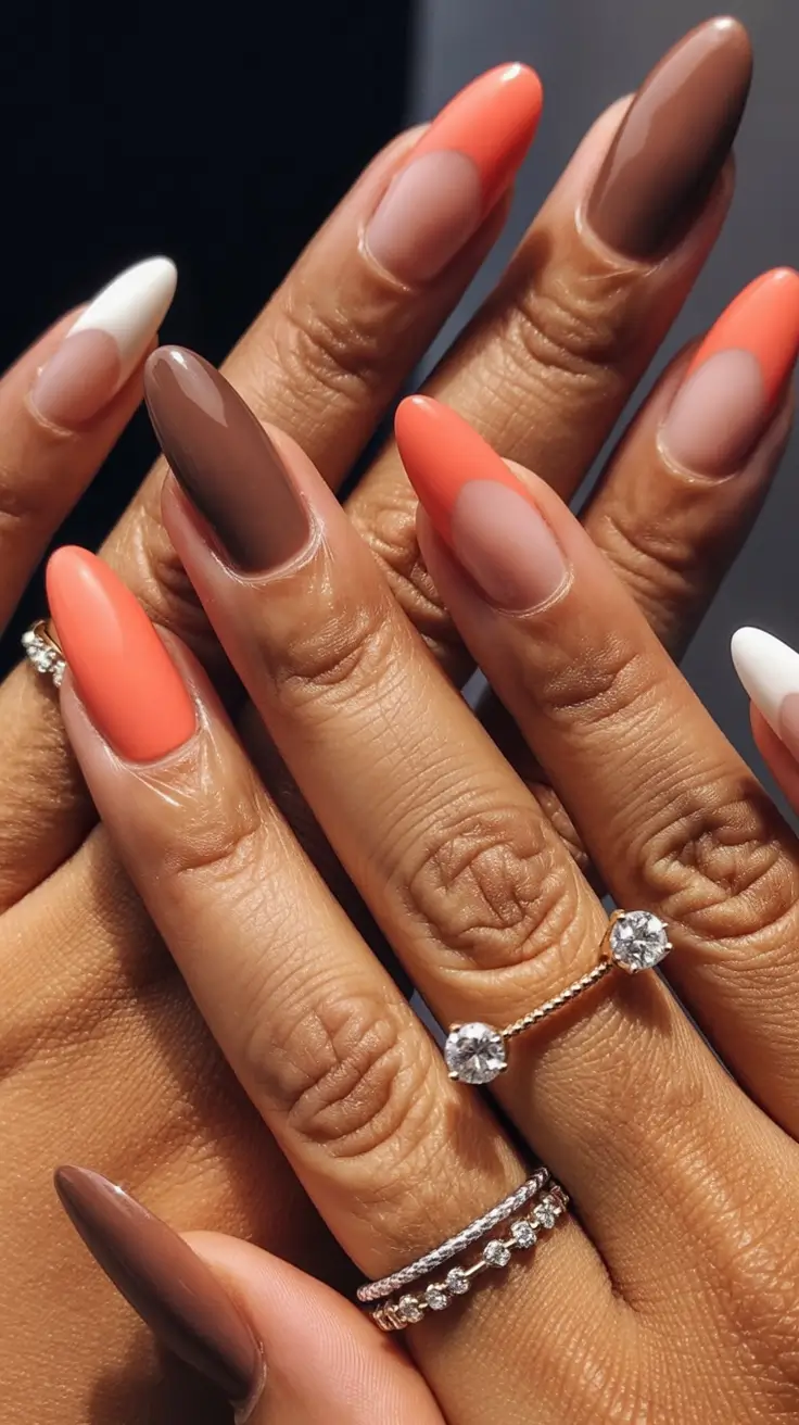 Fall Nail Colors for Brown Skin Warm Neutrals With a Pop