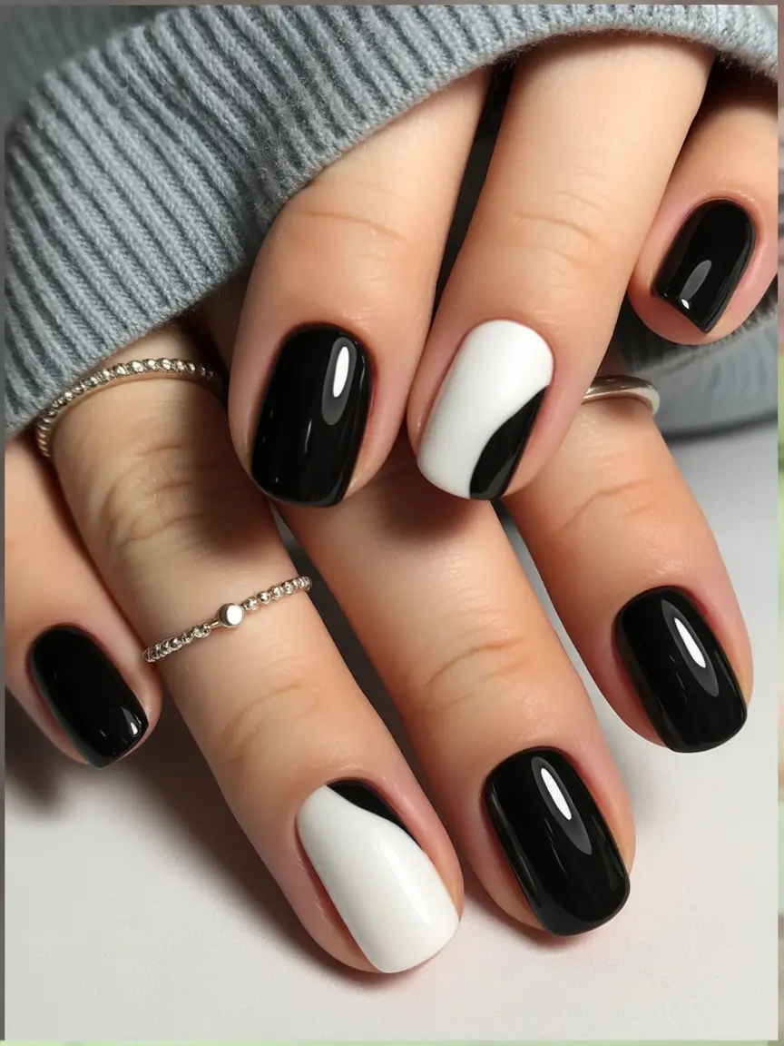 Fall nail colors for medium skin Graphic Black & White