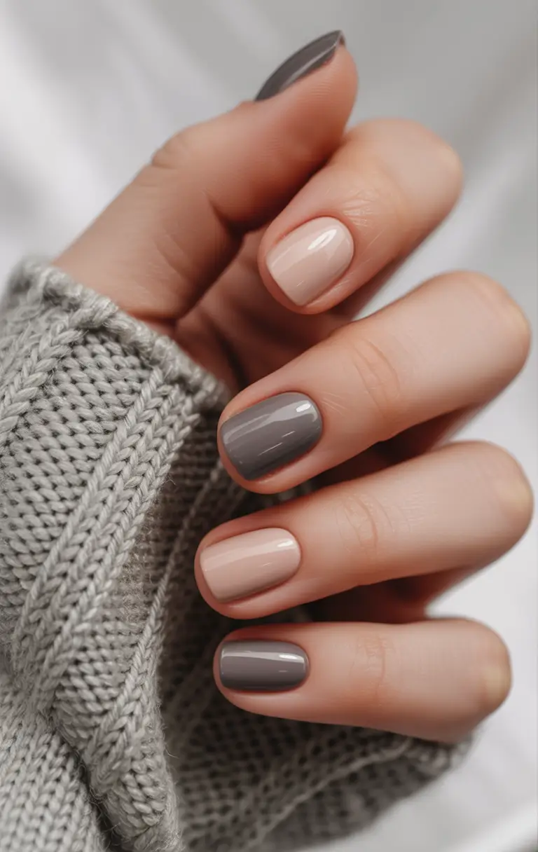 Fall nail colors for medium skin Greige Minimalism