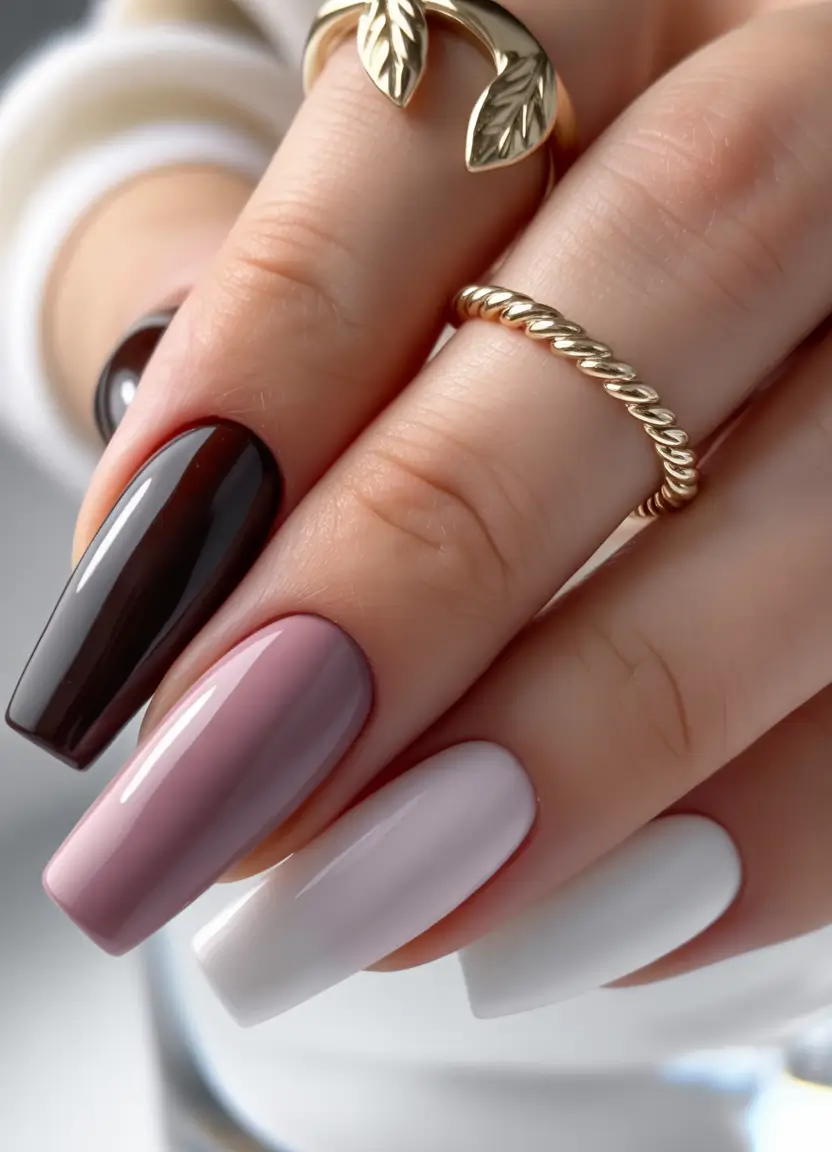 Fall nail colors for medium skin Soft Gradient Neutrals