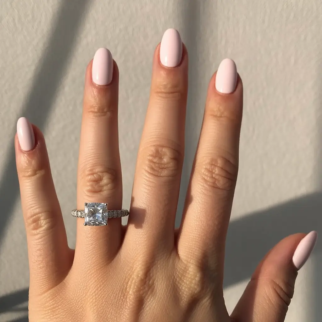 Fall nail colors for medium skin Delicate Powder Pink