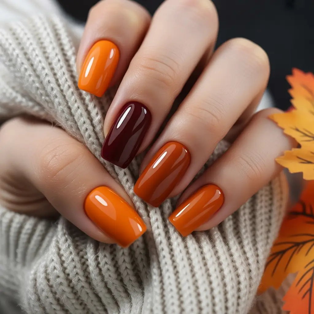 designs autumn orange Sunset Maple Gradient: Cozy Cabin Tones