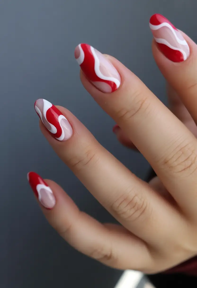red fall nails Retro Wave Red