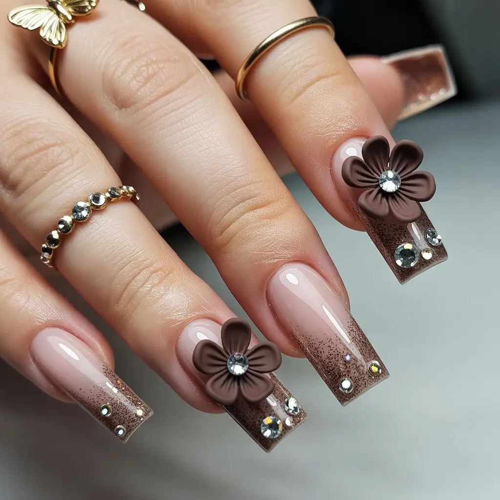 Fall-3D-Nail-Art-Chocolate-Petal-Chic