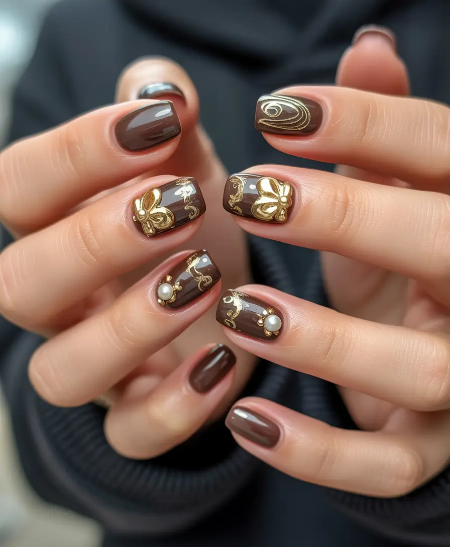 Fall-3D-Nail-Art-Chocolate-Baroque-Luxe