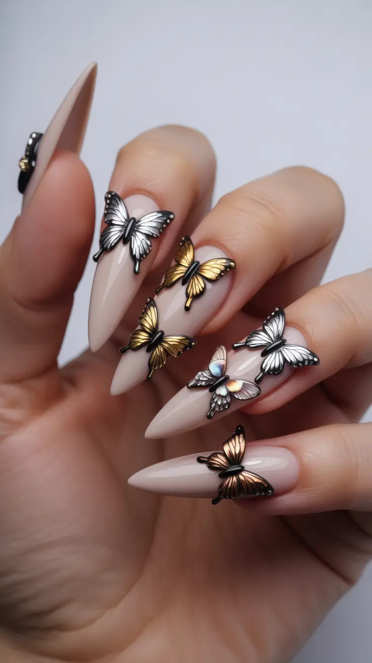 Fall-3D-Nail-Art-Butterfly-Whispers