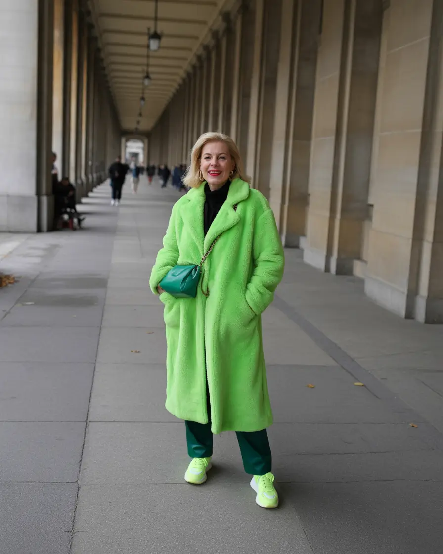 casual winter outfits Neon Confidence