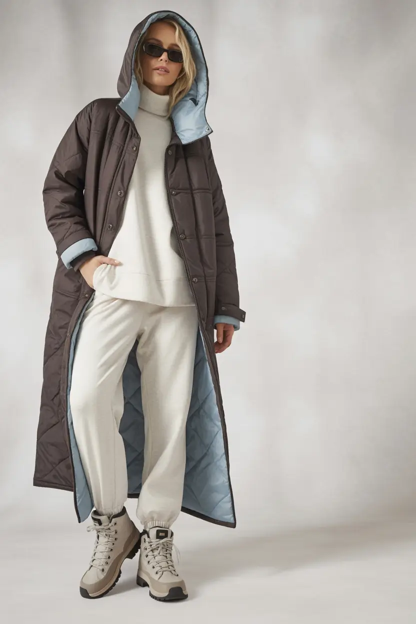 casual winter outfits Sporty Quilted Ease