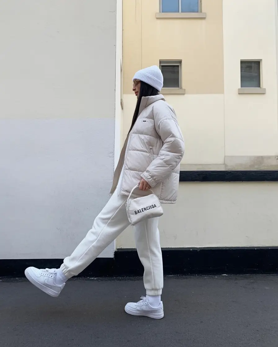 casual winter outfits Monochrome Minimalism