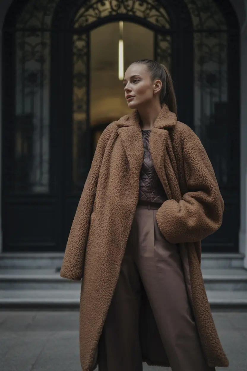 classy winter outfits Chocolate Monochrome Layers