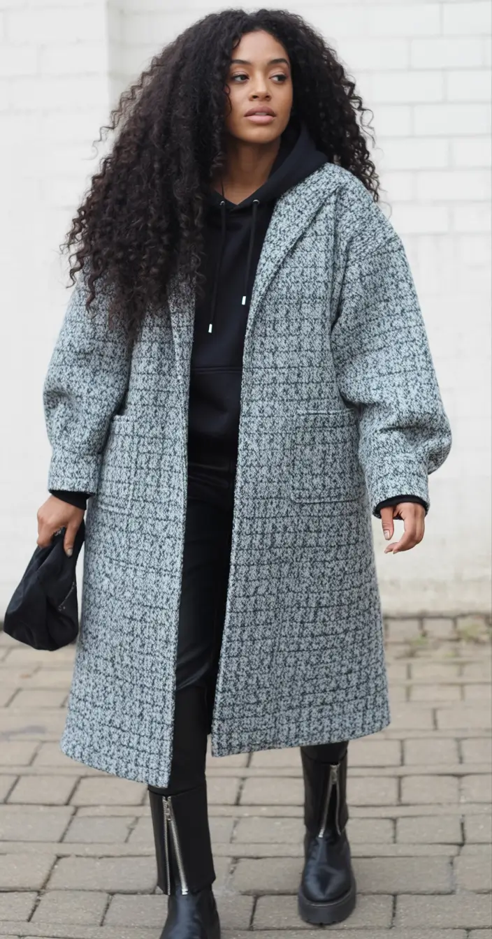 classy winter outfits Street-Savvy Plaid Coat