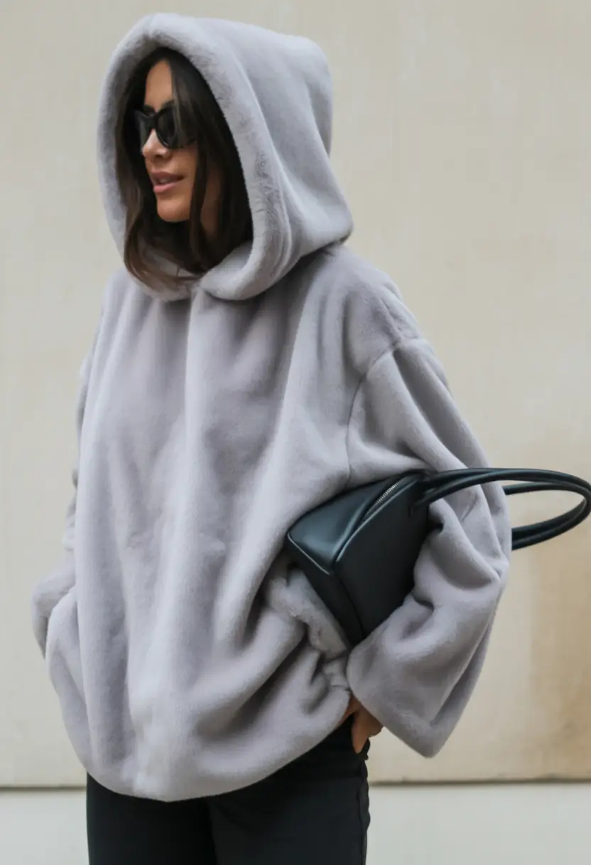classy winter outfits Minimalist Luxe Hoodie