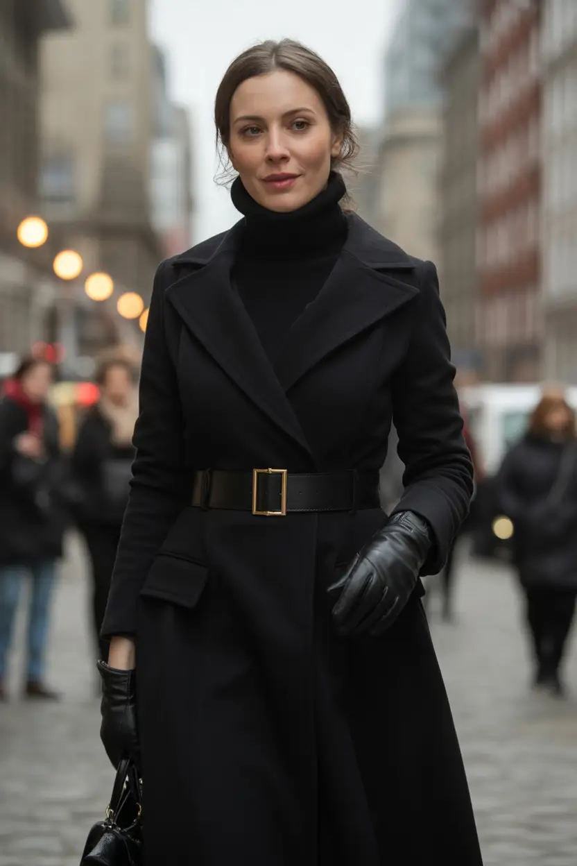 classy winter outfits All-Black Authority