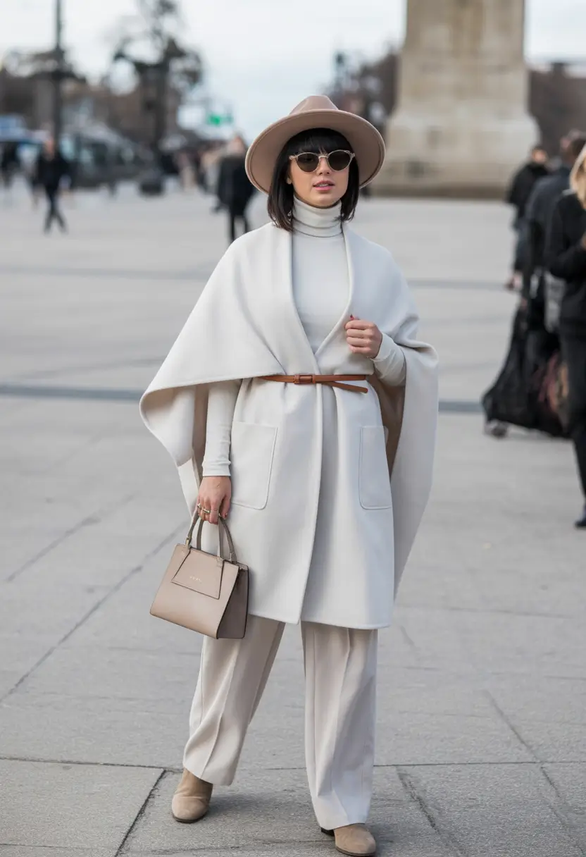 classy winter outfits Winter Cape Chic