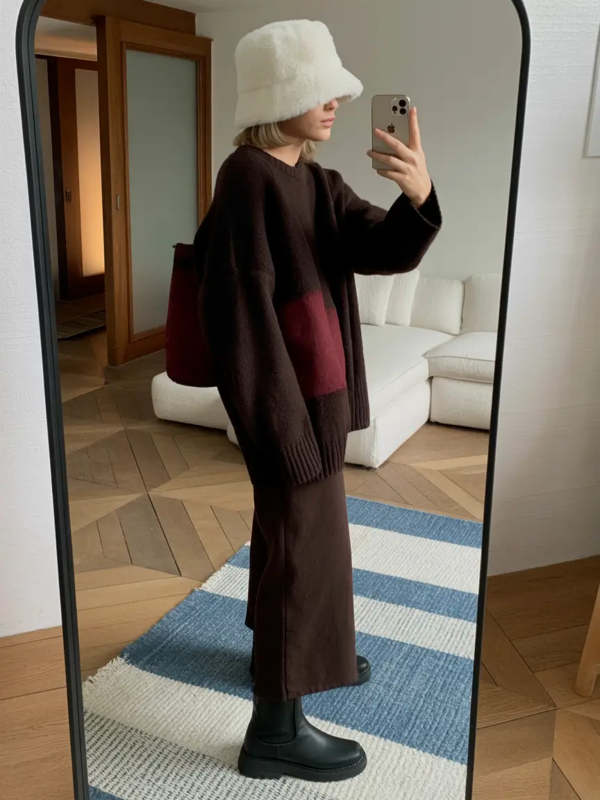 classy winter outfits Playful Block Tones