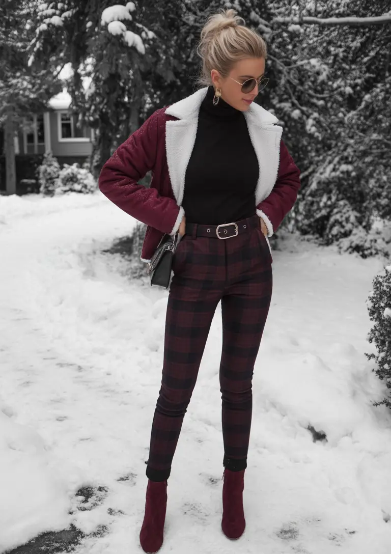 classy winter outfits Winter Wine Elegance
