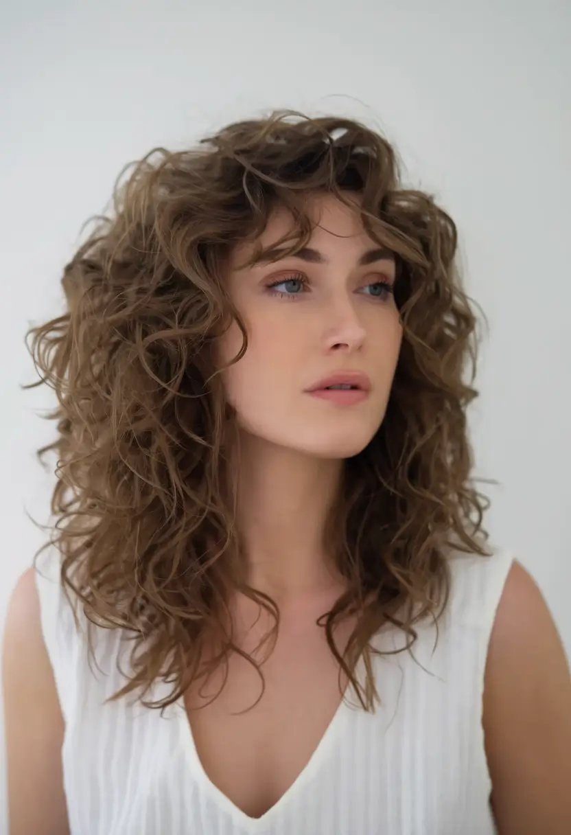 cute winter haircuts Voluminous Layered Curls