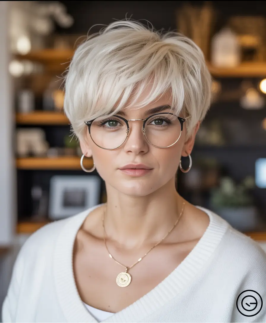 cute winter haircuts Choppy Layered Pixie