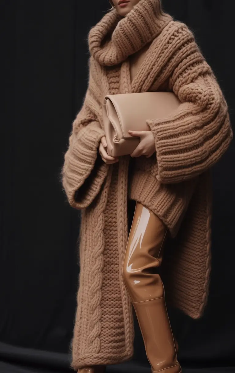 cute winter outfits Chunky Knit Drama