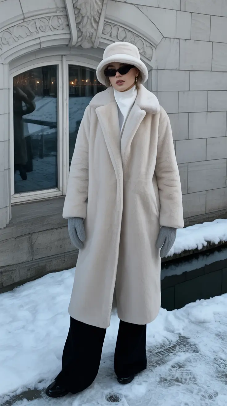 cute winter outfits Frosty White Minimalism