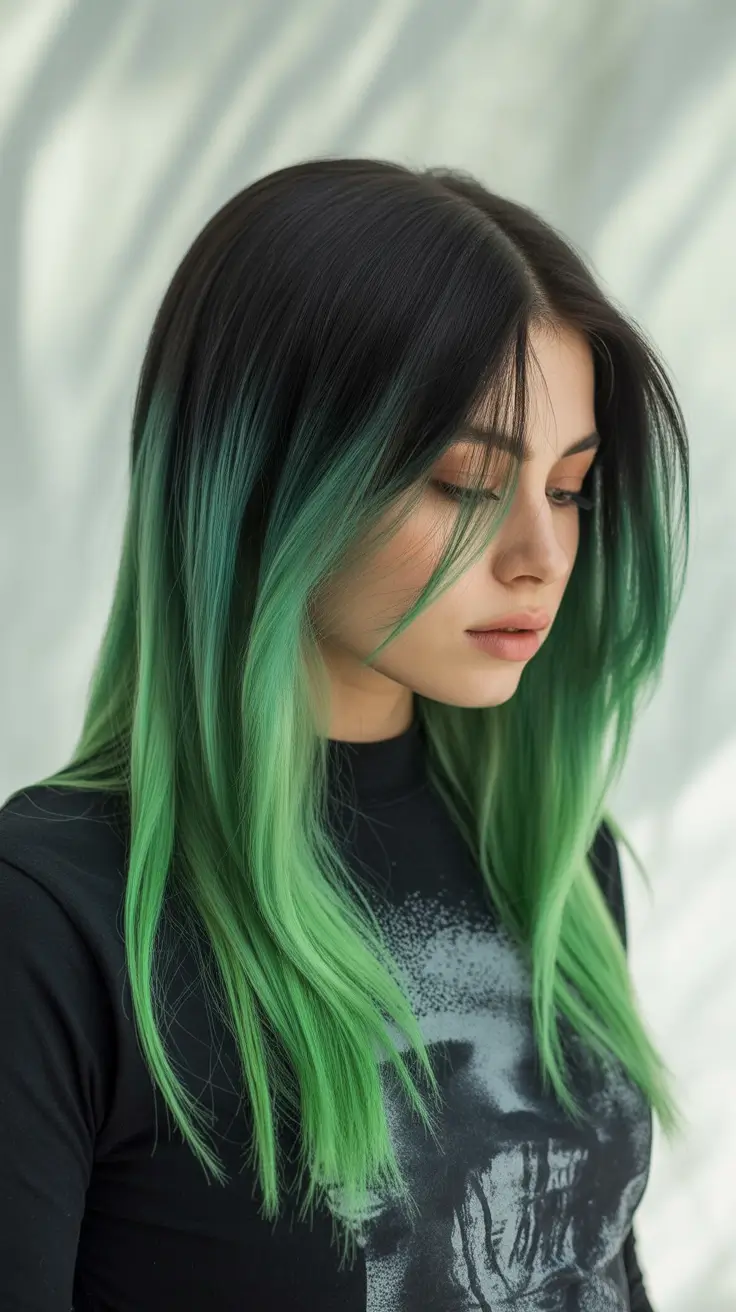 deep winter hair colors Emerald Fade