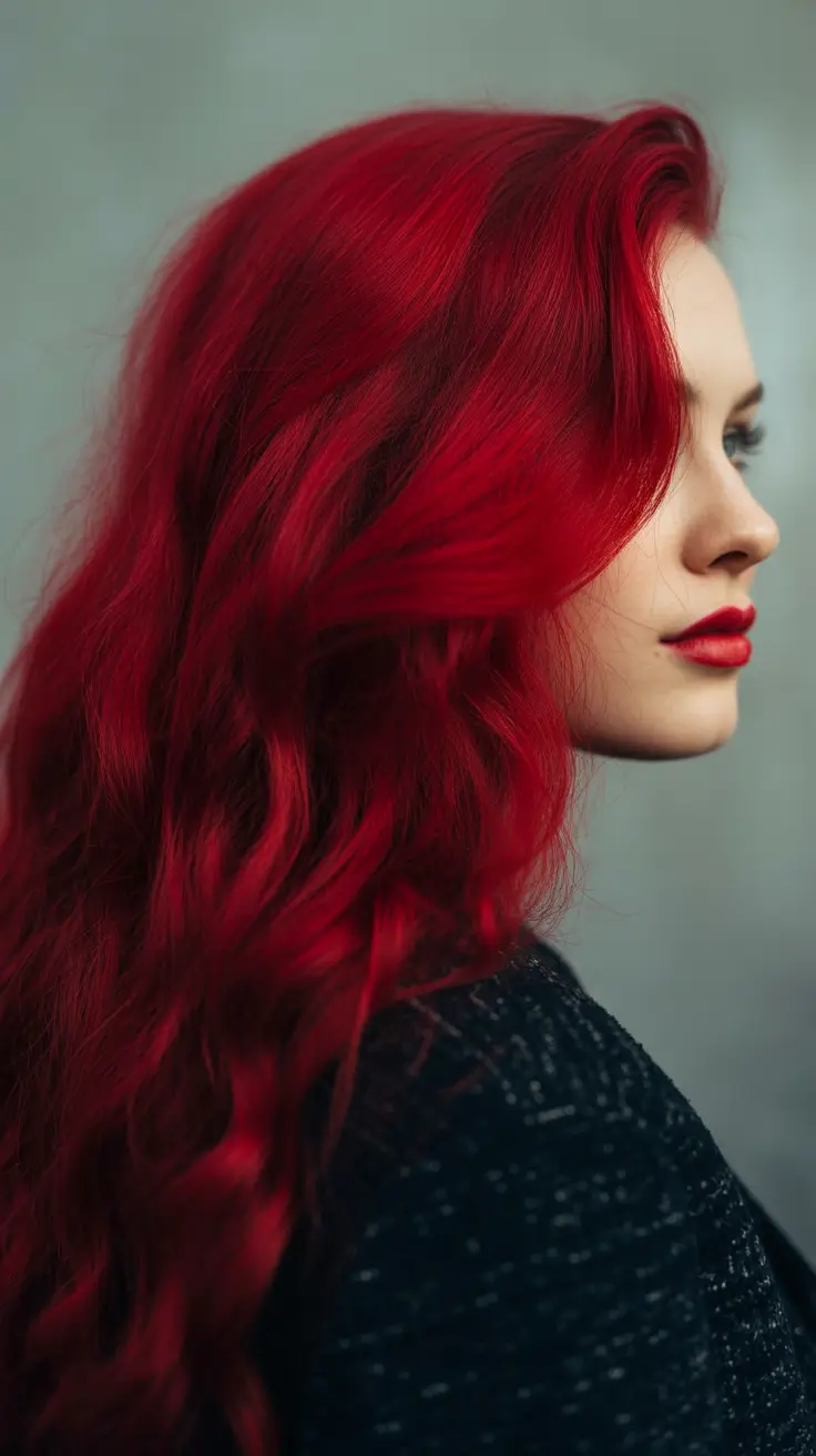 deep winter hair colors Fire Glow Crimson