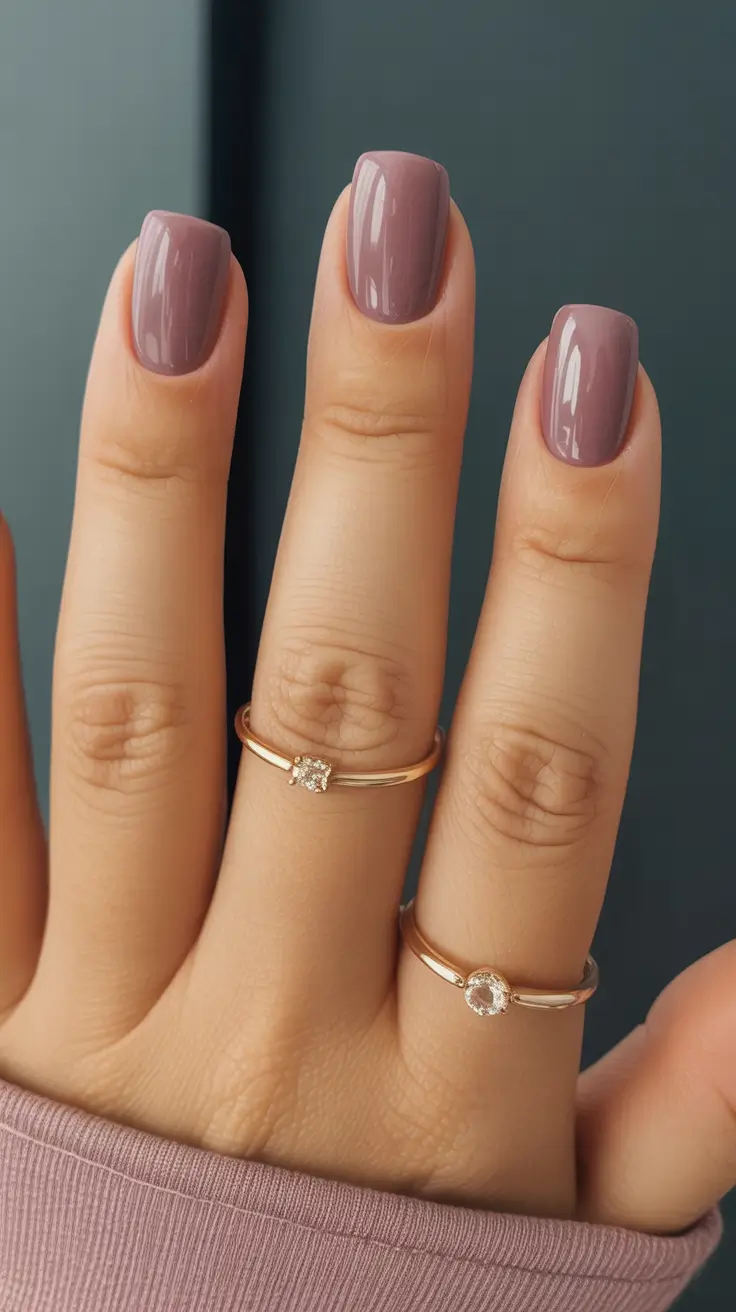 Fall Nail Color Ideas for Women Over 40 Mauve Elegance for Everyday Wear