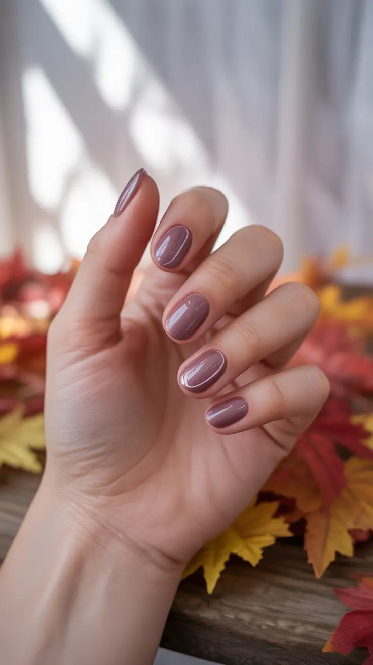 Fall Nail Color Ideas for Women Over 40 Classic Mauve Revival