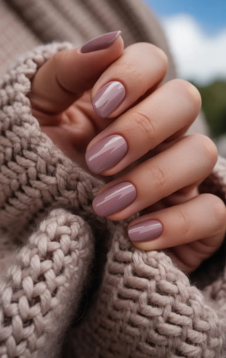 Fall Nail Color Ideas for Women Over 40 Dusty Rose Comfort