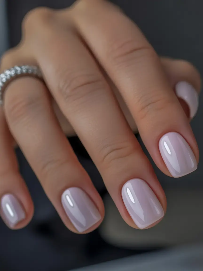 Fall Nail Color Ideas for Women Over 40 Soft Milky Neutral