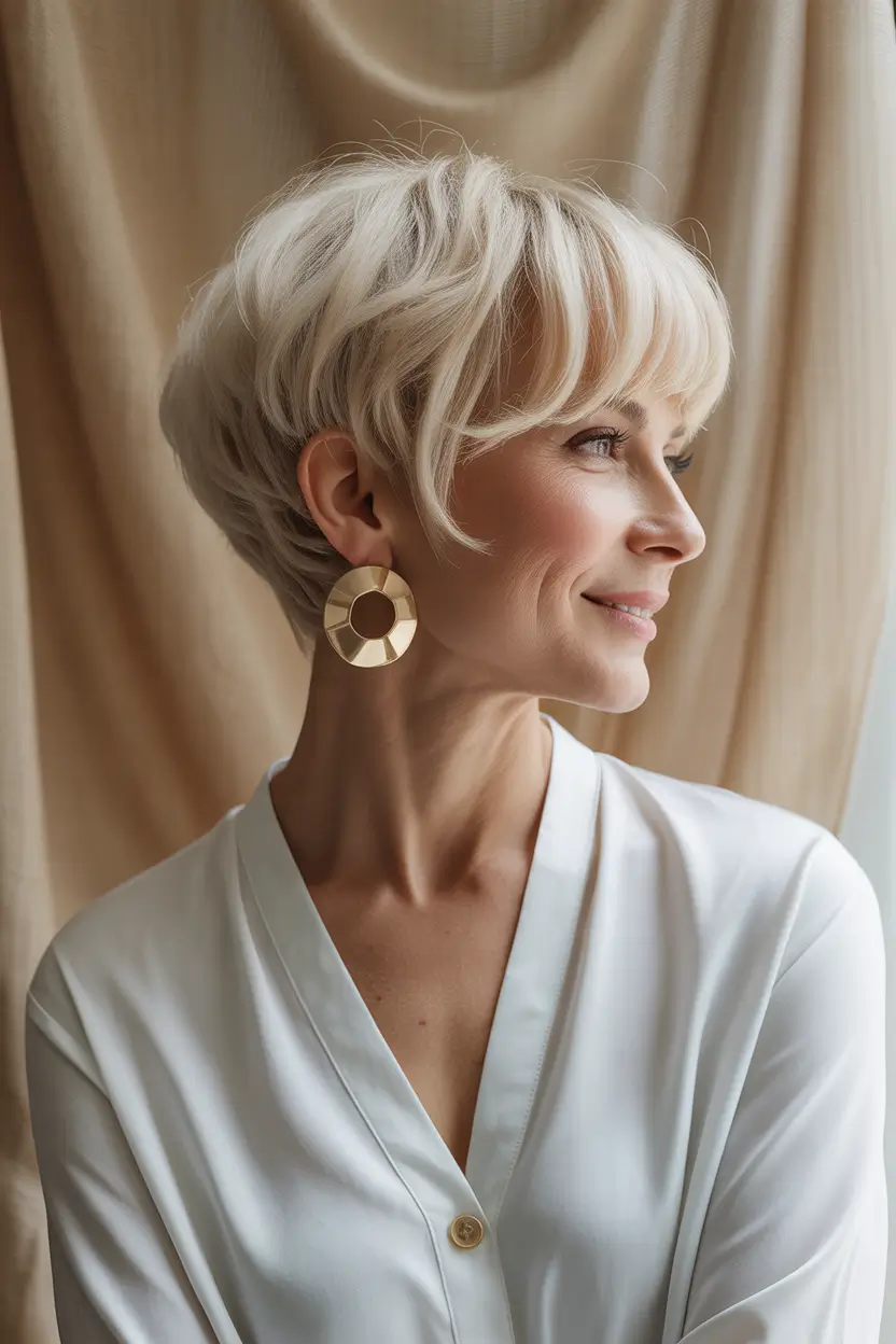 Classic Pixie with Volume for fall and winter haircuts