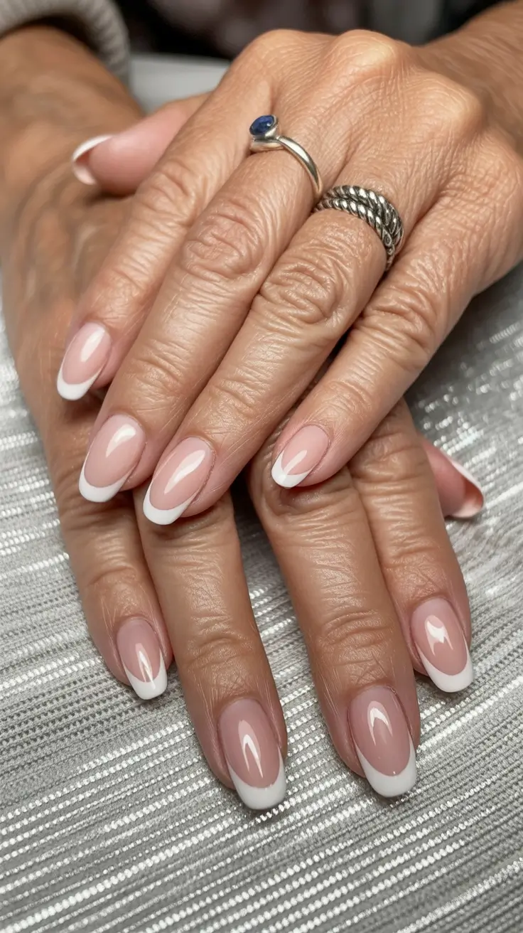 Fall Nail Color Ideas for Women Over 60 – Modern French Twist