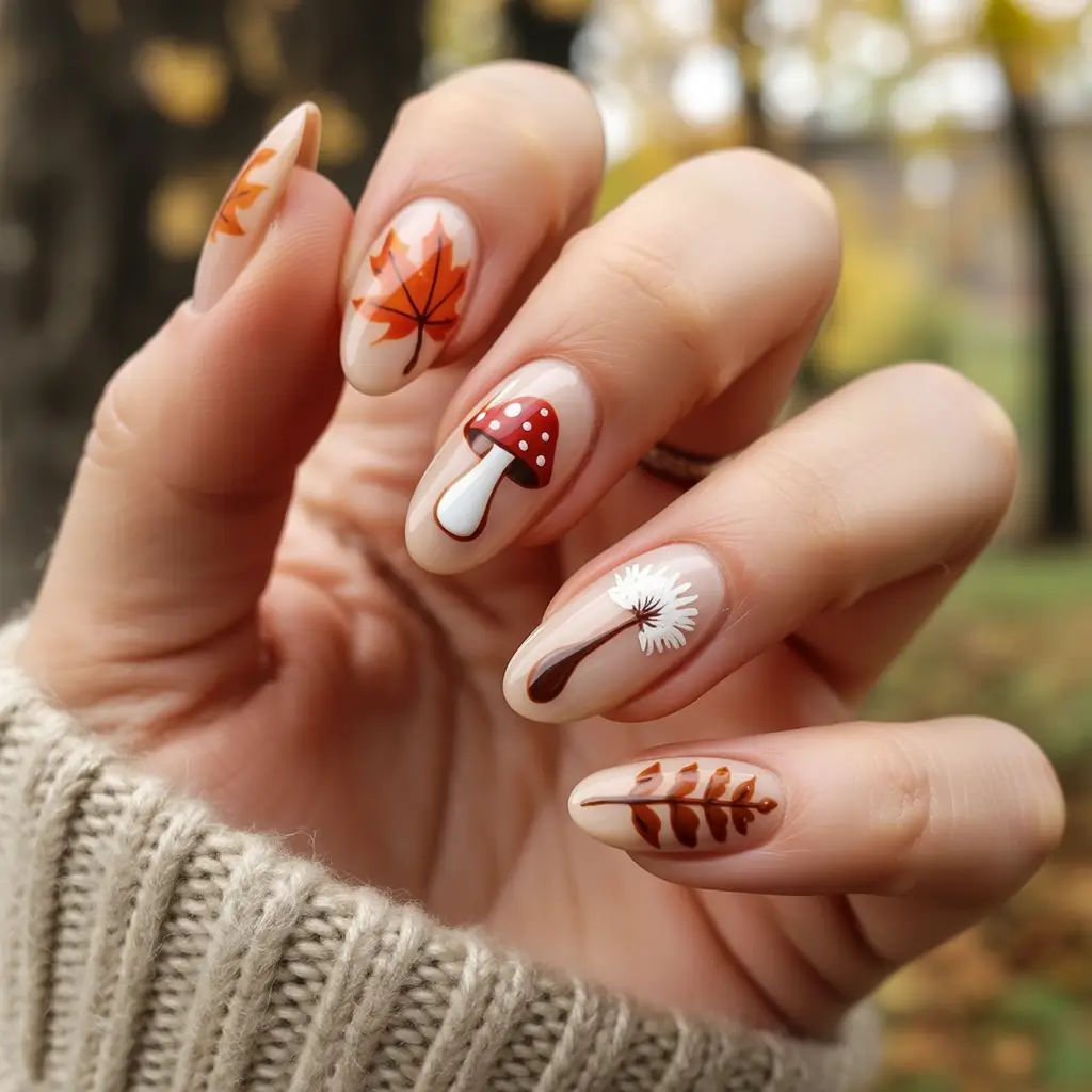 fall inspo nails Whimsical Forest Story