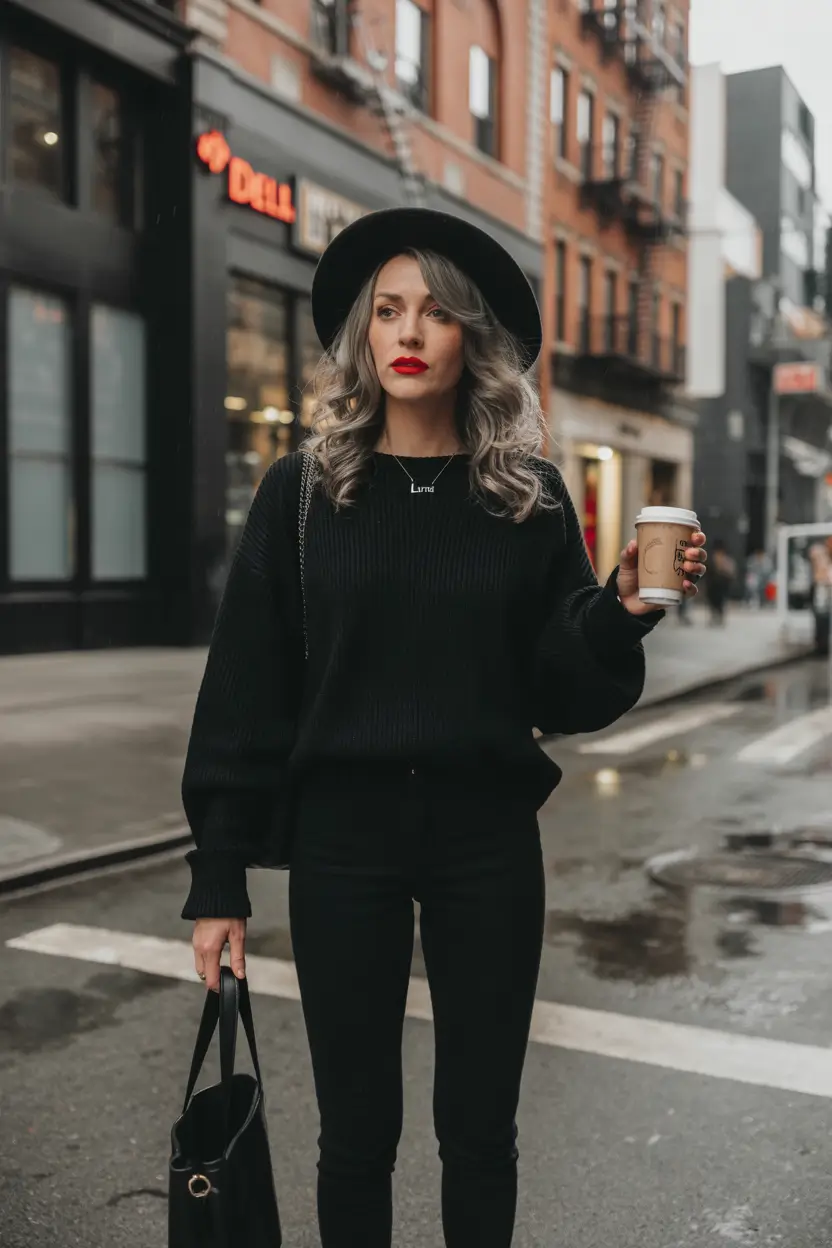 October outfits Monochrome Magic in the City