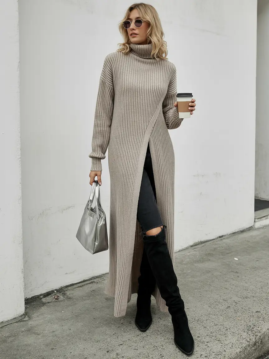 October outfits Ribbed Knits with a Modern Edge