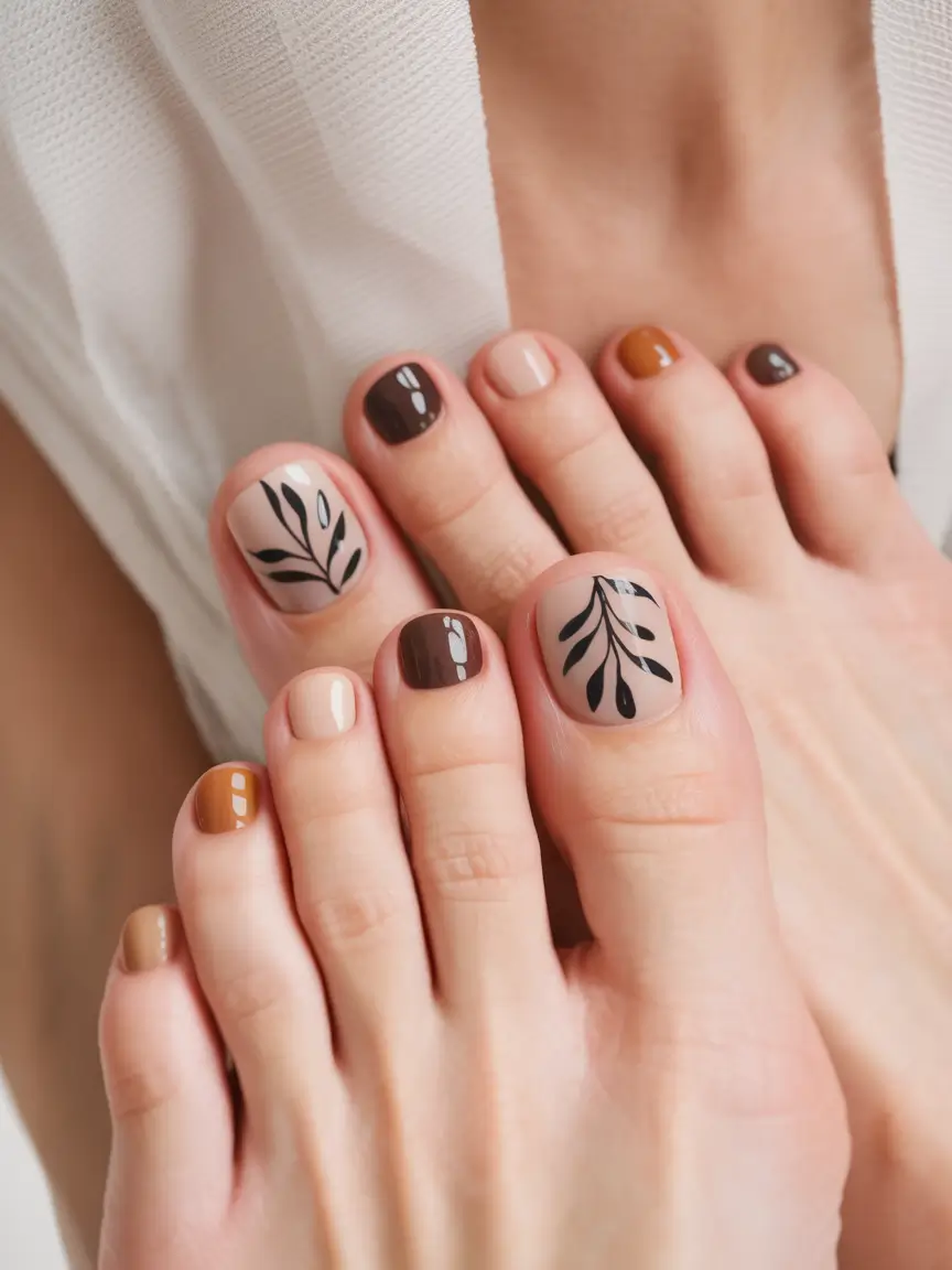 October toe nails Earthy Botanical Art