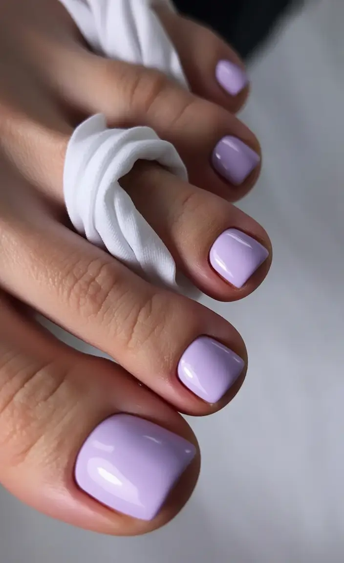 October toe nails Lavender Glow