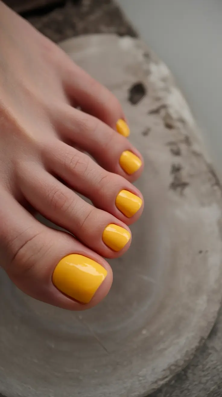 October toe nails Golden Harvest Glow