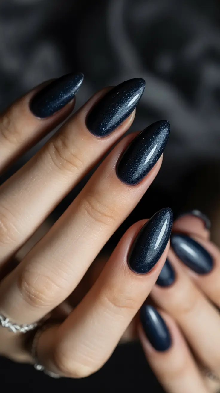 fall/winter nails color Midnight Galaxy Sparkle