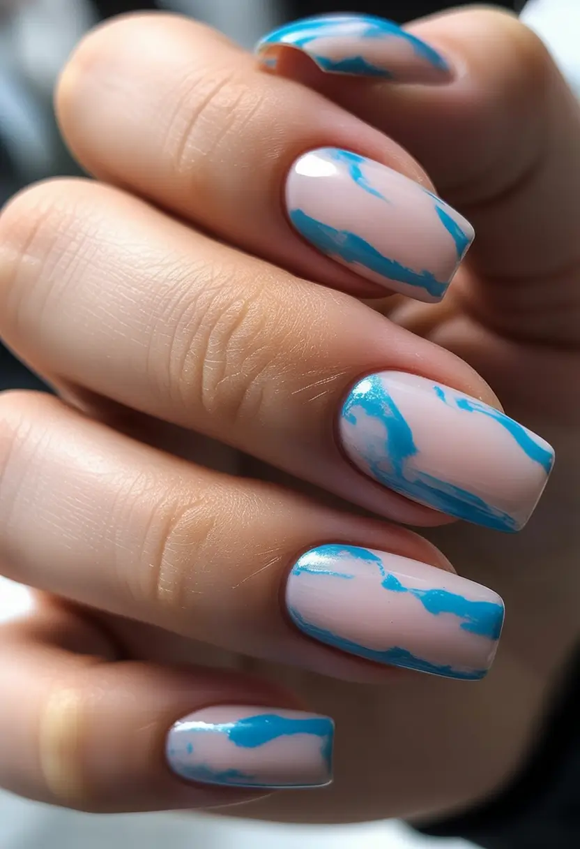 fall/winter nails color Sky Marble Dreams