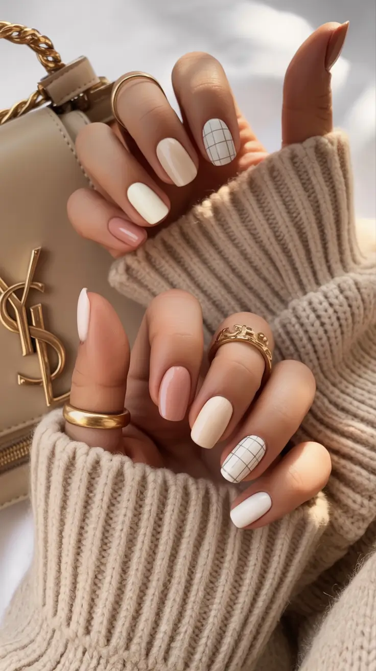 fall winter nails Minimal Luxe Neutrals