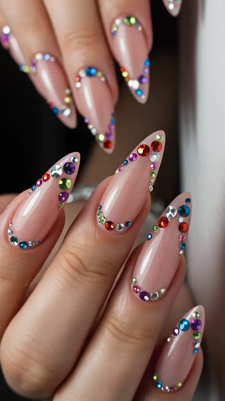 fall winter nails Crystal Playfulness