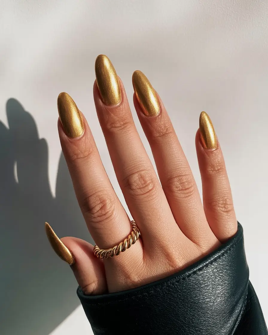 gold fall nails Golden Minimalism